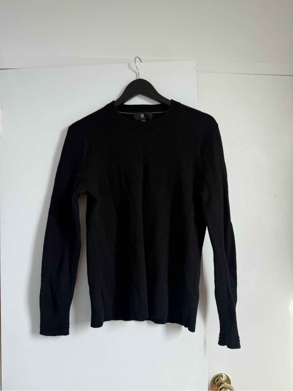 Banana Republic Men's Black Long-Sleeve Knit Sweater